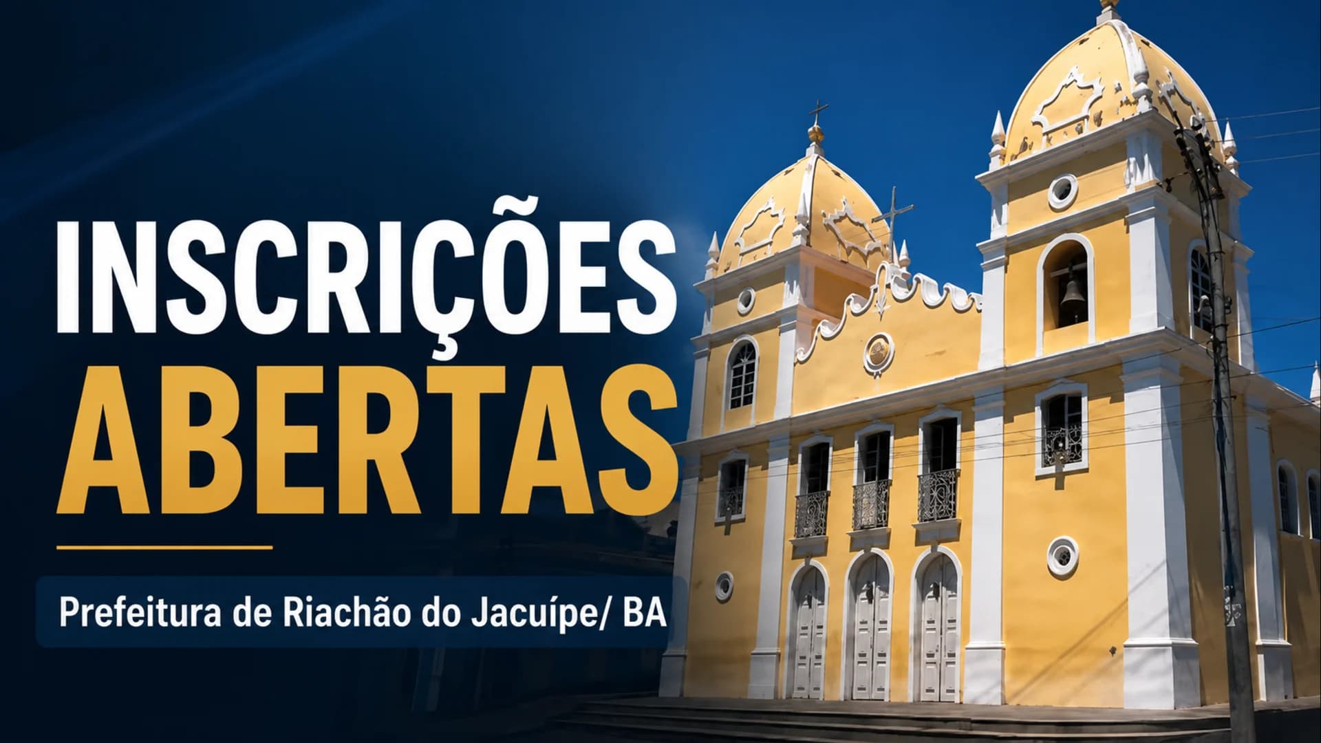 Incrições abertas para o concurso de Riachão do Jacuípe/BA
